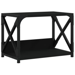 vidaXL Druckerständer 2 Ablagen Schwarz 44x26x31,5 cm Holzwerkstoff