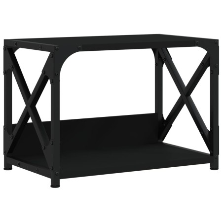 vidaXL Druckerständer 2 Ablagen Schwarz 44x26x31,5 cm Holzwerkstoff