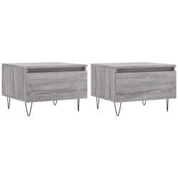 vidaXL Couchtische 2 Stk. Grau Sonoma 50x46x35 cm Holzwerkstoff
