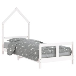 vidaXL Kinderbett Weiß 80x200 cm Massivholz Kiefer