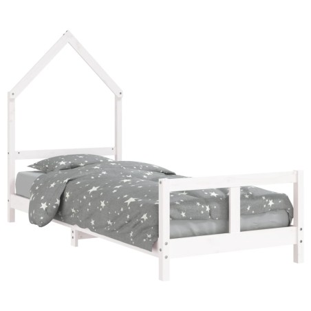 vidaXL Kinderbett Weiß 80x200 cm Massivholz Kiefer
