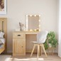 vidaXL Schminktisch mit LED-Leuchten Sonoma-Eiche 90x42x132,5 cm vidaXL Schminktisch mit LED-Leuchten Sonoma-Eiche 90x42x132,5 cm
