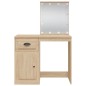 vidaXL Schminktisch mit LED-Leuchten Sonoma-Eiche 90x42x132,5 cm vidaXL Schminktisch mit LED-Leuchten Sonoma-Eiche 90x42x132,5 cm