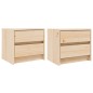 vidaXL Nachttische 2 Stk. 40x31x35,5 cm Massivholz Kiefer vidaXL Nachttische 2 Stk. 40x31x35,5 cm Massivholz Kiefer