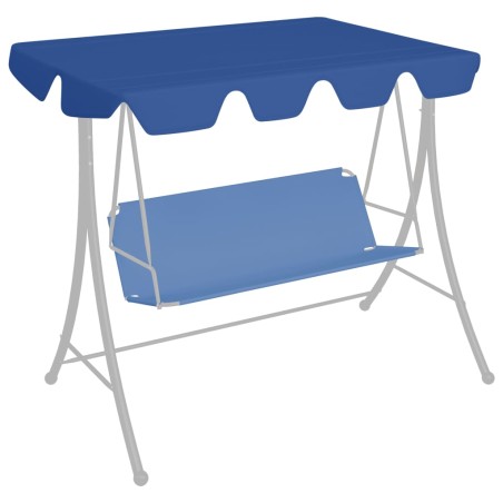 vidaXL Ersatzdach für Hollywoodschaukel Blau 150/130x70/105 cm