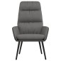 vidaXL Relaxsessel mit Hocker Hellgrau Stoff und Kunstleder vidaXL Relaxsessel mit Hocker Hellgrau Stoff und Kunstleder