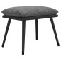 vidaXL Relaxsessel mit Hocker Hellgrau Stoff und Kunstleder vidaXL Relaxsessel mit Hocker Hellgrau Stoff und Kunstleder