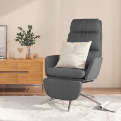 vidaXL Relaxsessel mit Fußstütze Dunkelgrau Stoff