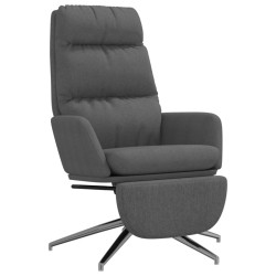 vidaXL Relaxsessel mit Fußstütze Dunkelgrau Stoff