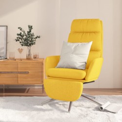 vidaXL Relaxsessel mit Fußstütze Senfgelb Stoff