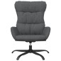 vidaXL Relaxsessel mit Hocker Dunkelgrau Stoff vidaXL Relaxsessel mit Hocker Dunkelgrau Stoff