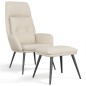 vidaXL Relaxsessel mit Hocker Creme Mikrofasergewebe vidaXL Relaxsessel mit Hocker Creme Mikrofasergewebe