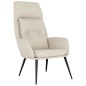 vidaXL Relaxsessel mit Hocker Creme Mikrofasergewebe vidaXL Relaxsessel mit Hocker Creme Mikrofasergewebe