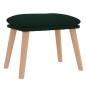 vidaXL Relaxsessel mit Hocker Dunkelgrün Samt vidaXL Relaxsessel mit Hocker Dunkelgrün Samt