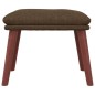 vidaXL Relaxsessel mit Hocker Braun Stoff vidaXL Relaxsessel mit Hocker Braun Stoff