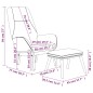 vidaXL Relaxsessel mit Hocker Braun Stoff vidaXL Relaxsessel mit Hocker Braun Stoff
