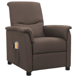 vidaXL Massagesessel Elektrisch Taupe Stoff