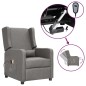 vidaXL Massagesessel Elektrisch Hellgrau Stoff vidaXL Massagesessel Elektrisch Hellgrau Stoff