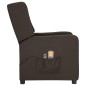 vidaXL Massagesessel Elektrisch Dunkelbraun Stoff vidaXL Massagesessel Elektrisch Dunkelbraun Stoff