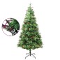 vidaXL Weihnachtsbaum mit Beleuchtung und Kiefernzapfen Grün 225 cm vidaXL Weihnachtsbaum mit Beleuchtung und Kiefernzapfen Grün 225 cm
