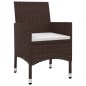 vidaXL 5-tlg. Garten-Essgruppe mit Auflagen Poly Rattan und Glas vidaXL 5-tlg. Garten-Essgruppe mit Auflagen Poly Rattan und Glas