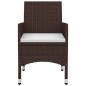 vidaXL 5-tlg. Garten-Essgruppe mit Auflagen Poly Rattan und Glas vidaXL 5-tlg. Garten-Essgruppe mit Auflagen Poly Rattan und Glas