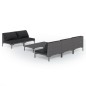 vidaXL 6-tlg. Garten-Lounge-Set mit Kissen Poly Rattan Dunkelgrau vidaXL 6-tlg. Garten-Lounge-Set mit Kissen Poly Rattan Dunkelgrau