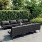 vidaXL 8-tlg. Garten-Lounge-Set mit Kissen Poly Rattan Dunkelgrau vidaXL 8-tlg. Garten-Lounge-Set mit Kissen Poly Rattan Dunkelgrau