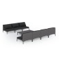 vidaXL 8-tlg. Garten-Lounge-Set mit Kissen Poly Rattan Dunkelgrau vidaXL 8-tlg. Garten-Lounge-Set mit Kissen Poly Rattan Dunkelgrau