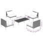 vidaXL 5-tlg. Garten-Lounge-Set mit Kissen Poly Rattan Dunkelgrau vidaXL 5-tlg. Garten-Lounge-Set mit Kissen Poly Rattan Dunkelgrau