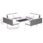 vidaXL 9-tlg. Garten-Lounge-Set mit Kissen Poly Rattan Dunkelgrau vidaXL 9-tlg. Garten-Lounge-Set mit Kissen Poly Rattan Dunkelgrau