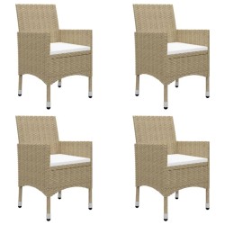 vidaXL 5-tlg. Garten-Essgruppe Beige