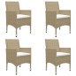 vidaXL 5-tlg. Garten-Essgruppe Beige vidaXL 5-tlg. Garten-Essgruppe Beige