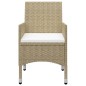 vidaXL 5-tlg. Garten-Essgruppe Beige vidaXL 5-tlg. Garten-Essgruppe Beige