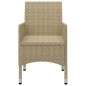 vidaXL 5-tlg. Garten-Essgruppe Beige vidaXL 5-tlg. Garten-Essgruppe Beige