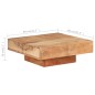 vidaXL Couchtisch 80x80x28 cm Massivholz Akazie