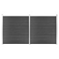 vidaXL Zaunelement Set WPC 353x186 cm Schwarz vidaXL Zaunelement Set WPC 353x186 cm Schwarz