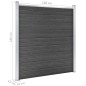 vidaXL Zaunelement Set WPC 353x186 cm Schwarz vidaXL Zaunelement Set WPC 353x186 cm Schwarz
