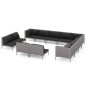vidaXL 12-tlg. Garten-Lounge-Set mit Auflagen Poly Rattan Dunkelgrau vidaXL 12-tlg. Garten-Lounge-Set mit Auflagen Poly Rattan Dunkelgrau