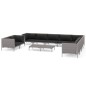 vidaXL 11-tlg. Garten-Lounge-Set mit Auflagen Poly Rattan Dunkelgrau vidaXL 11-tlg. Garten-Lounge-Set mit Auflagen Poly Rattan Dunkelgrau