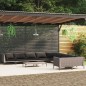 vidaXL 11-tlg. Garten-Lounge-Set mit Auflagen Poly Rattan Dunkelgrau vidaXL 11-tlg. Garten-Lounge-Set mit Auflagen Poly Rattan Dunkelgrau