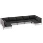 vidaXL 7-tlg. Garten-Lounge-Set mit Auflagen Poly Rattan Dunkelgrau vidaXL 7-tlg. Garten-Lounge-Set mit Auflagen Poly Rattan Dunkelgrau