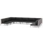 vidaXL 9-tlg. Garten-Lounge-Set mit Auflagen Poly Rattan Dunkelgrau vidaXL 9-tlg. Garten-Lounge-Set mit Auflagen Poly Rattan Dunkelgrau
