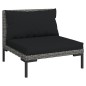 vidaXL 9-tlg. Garten-Lounge-Set mit Auflagen Poly Rattan Dunkelgrau vidaXL 9-tlg. Garten-Lounge-Set mit Auflagen Poly Rattan Dunkelgrau