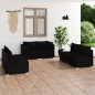 vidaXL 6-tlg. Garten-Lounge-Set mit Kissen Poly Rattan Schwarz vidaXL 6-tlg. Garten-Lounge-Set mit Kissen Poly Rattan Schwarz