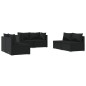 vidaXL 6-tlg. Garten-Lounge-Set mit Kissen Poly Rattan Schwarz vidaXL 6-tlg. Garten-Lounge-Set mit Kissen Poly Rattan Schwarz