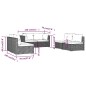 vidaXL 6-tlg. Garten-Lounge-Set mit Kissen Poly Rattan Schwarz vidaXL 6-tlg. Garten-Lounge-Set mit Kissen Poly Rattan Schwarz