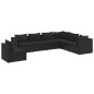 vidaXL 7-tlg. Garten-Lounge-Set mit Kissen Poly Rattan Schwarz vidaXL 7-tlg. Garten-Lounge-Set mit Kissen Poly Rattan Schwarz