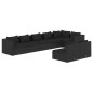 vidaXL 8-tlg. Garten-Lounge-Set mit Kissen Schwarz Poly Rattan vidaXL 8-tlg. Garten-Lounge-Set mit Kissen Schwarz Poly Rattan