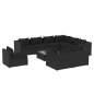 vidaXL 10-tlg. Garten-Lounge-Set mit Kissen Poly Rattan Schwarz vidaXL 10-tlg. Garten-Lounge-Set mit Kissen Poly Rattan Schwarz